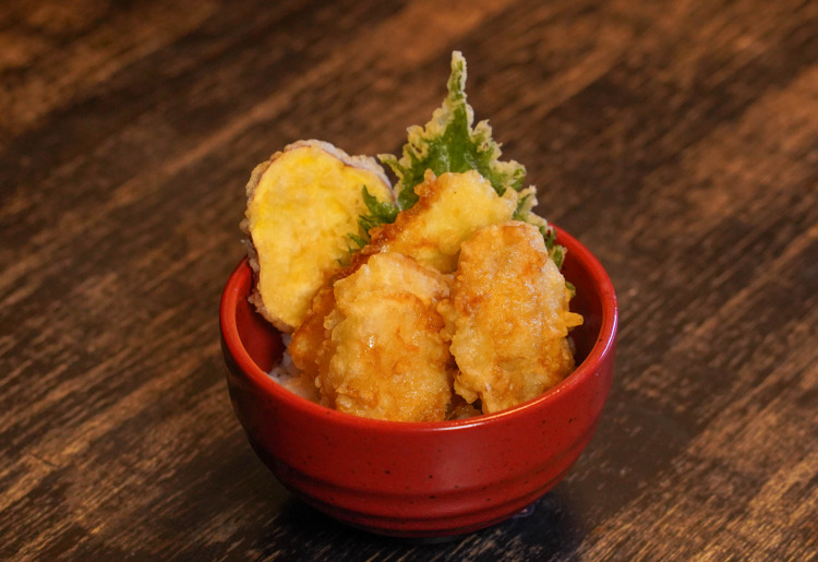 そば屋のミニとり天丼