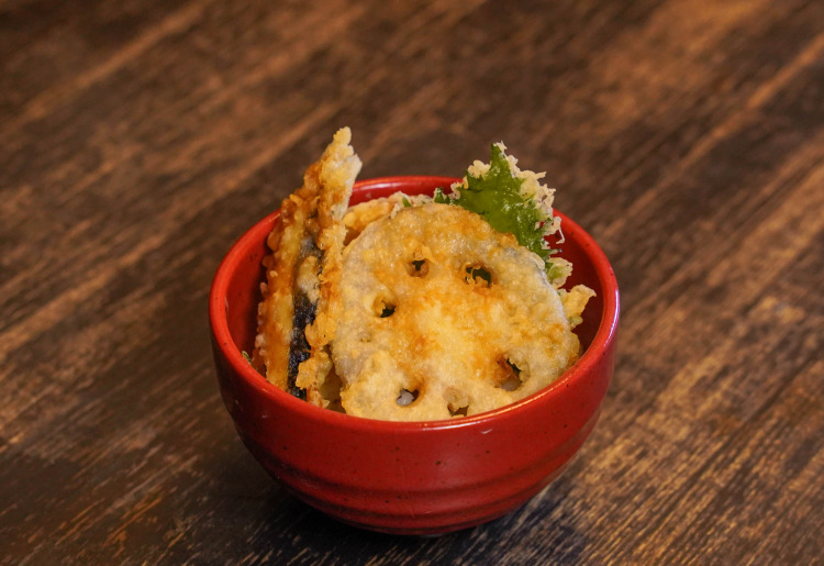 そば屋のミニ野菜天丼