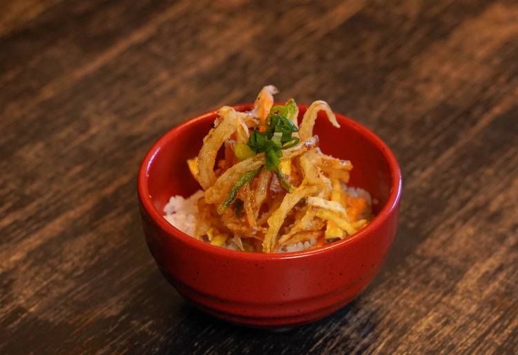 そば屋のミニかき揚げ丼